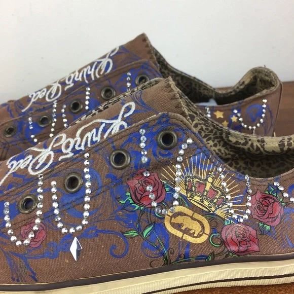 Rhino Red Marc Ecko Chalsie Hailee Women’s Sneakers Brown Rhinestones Size 7.5. - Picture 3 of 13